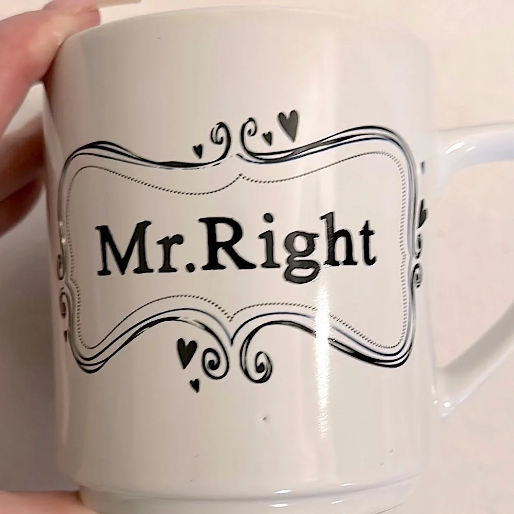 Pier 1 Mug Set Mr. Right Mrs. Always Right 14oz